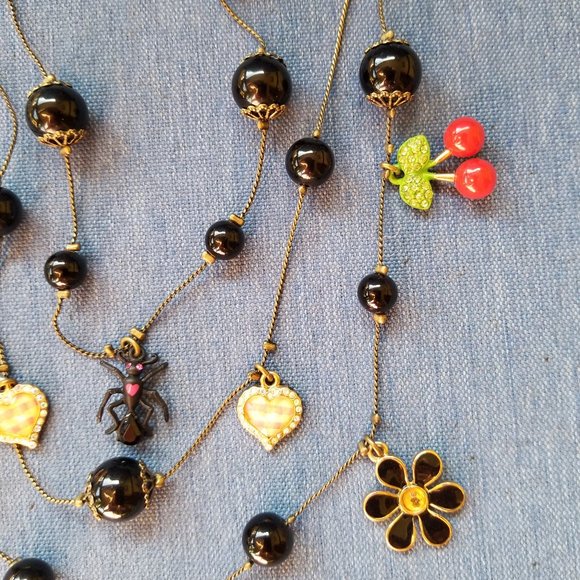 🕷️🍒Betsey Johnson Vintage 3-Chain Necklace - EPC🍒🕷️ - Picture 10 of 15